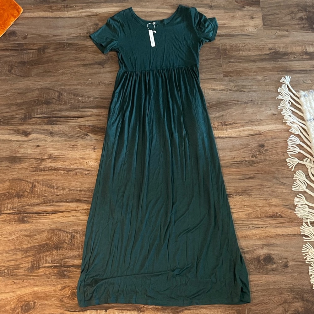 New with tags Dark green Maxi Dress